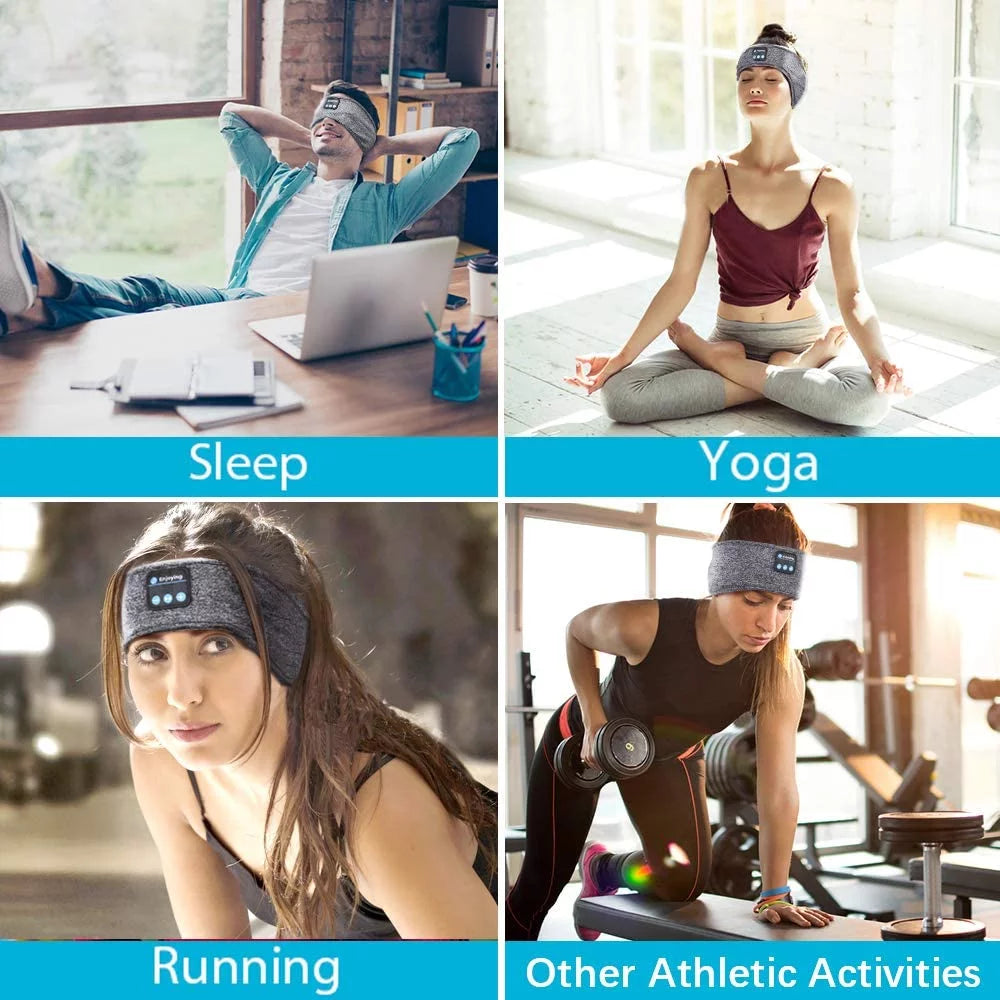 Wireless Bluetooth Sleep Headphones with Built-In Speakers for Sports, Running, and Yoga