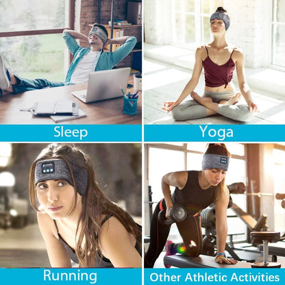 Wireless Bluetooth Sleep Headphones with Built-In Speakers for Sports, Running, and Yoga