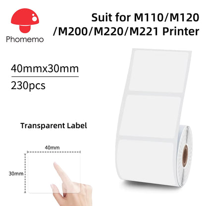 Phomemo M110 Mini Portable Thermal Label Printer - Self-Adhesive Sticker and Price Tag Printer
