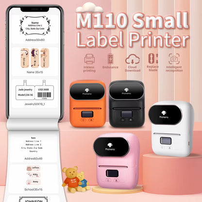 Phomemo M110 Mini Portable Thermal Label Printer - Self-Adhesive Sticker and Price Tag Printer