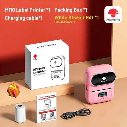Phomemo M110 Mini Portable Thermal Label Printer - Self-Adhesive Sticker and Price Tag Printer