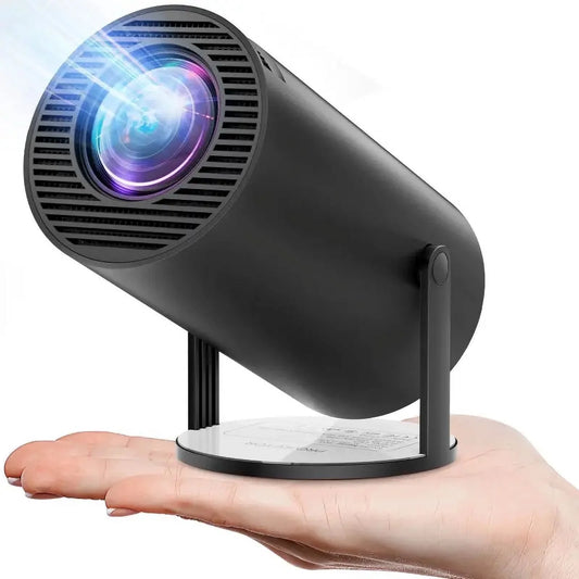 4K 1080P Mini Smart Projector for Movie Projection, Compatible with Phones - Black