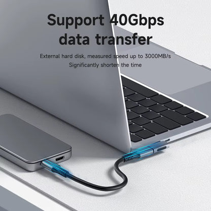 240W USB-C to USB-C Adapter, 40Gbps, 8K 60Hz, 90-Degree Converter, USB4 Adapter for Thunderbolt 4/3, Compatible with MacBook and iPhone 17 Pro Tablets