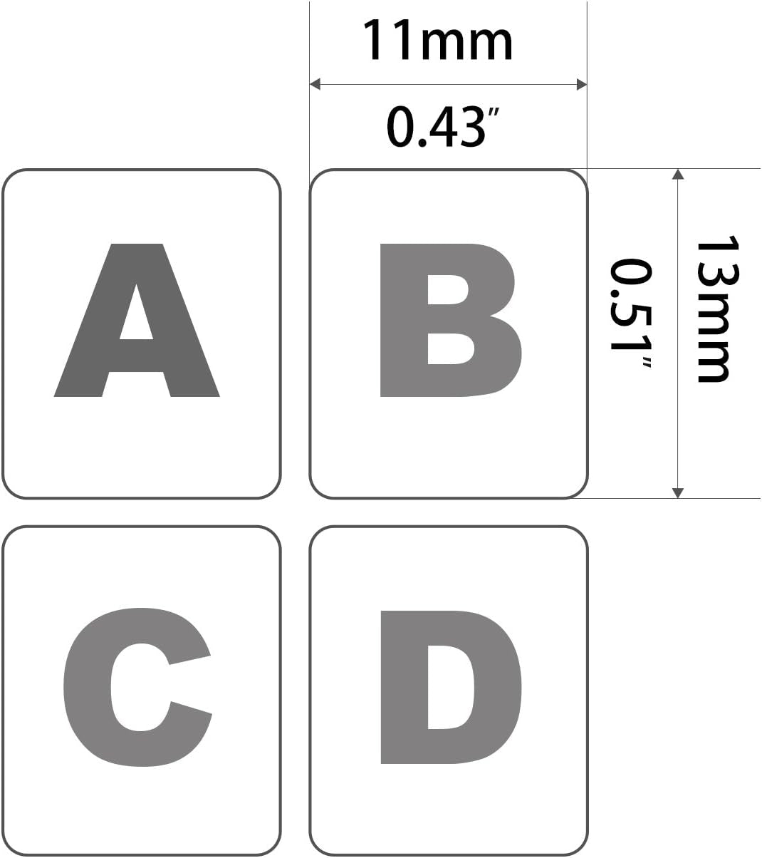 2PCS Universal English Keyboard Stickers, Matte Replacement English Keyboard Stickers with White Font on Black Background for Laptops and Desktops, Keyboard Alphabet Stickers | Replacement English Keyboard Stickers with White Font on Black Background