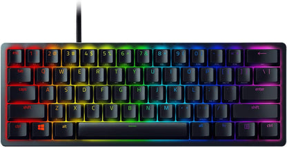 Razer Huntsman Mini 60% Gaming Keyboard: Linear Optical Switches - Aluminum Top Frame - Chroma RGB Lighting - PBT Keycaps - Onboard Memory - Snap Tap - Black