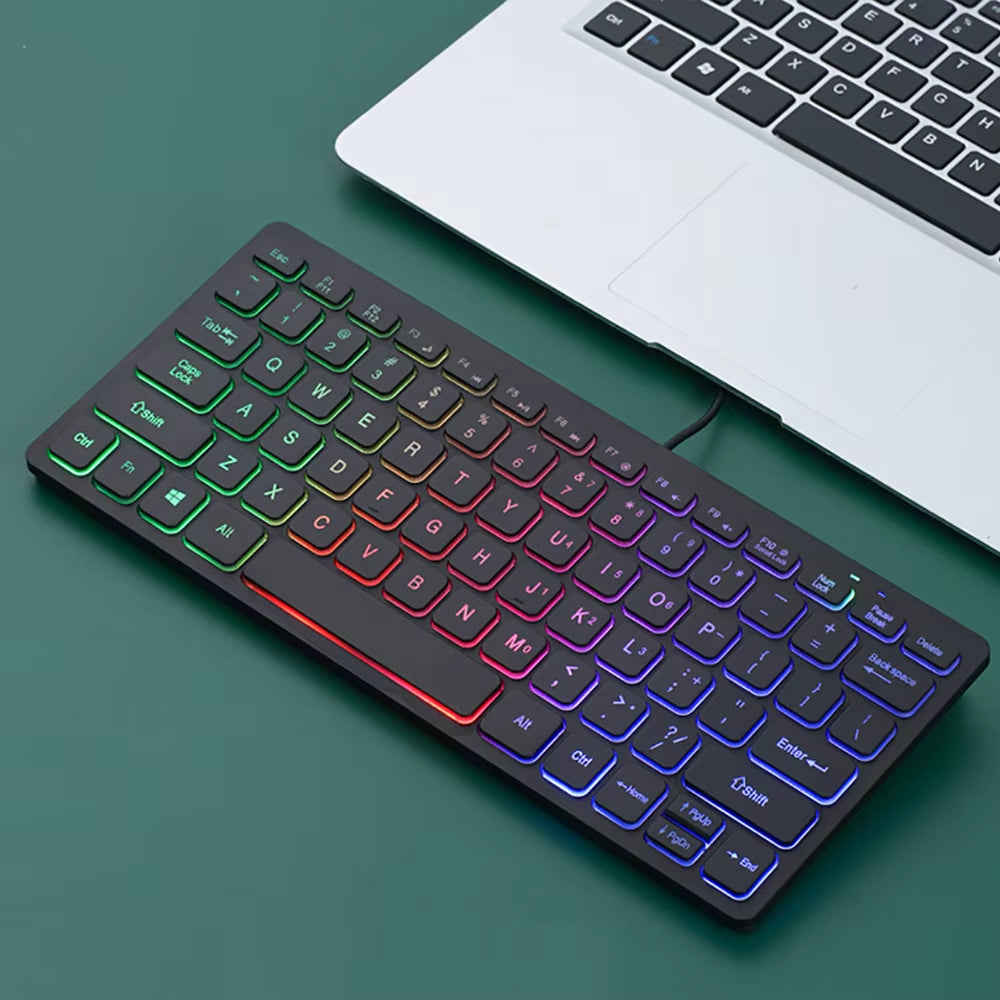 Portable Wired Mini Keyboard for Laptops and Computers - External Computer Accessory