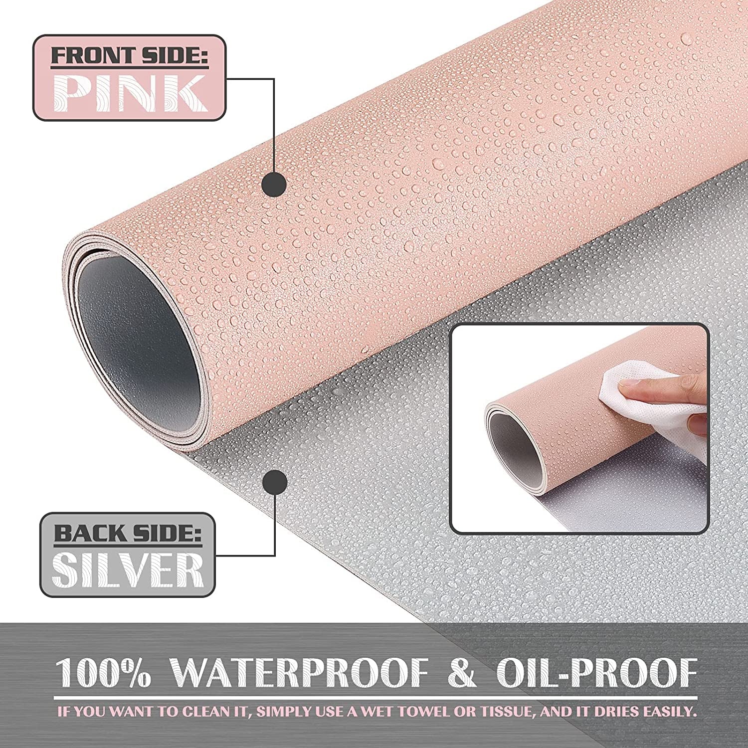 Large Office Desk Mat, Leather Mouse Pad (31.5"X15.7", Pink) | Desk Pad, Keyboard Pad, Computer and Laptop Mat, Desktop Protector and Cover, Writing Pad and Blotter for Home Office