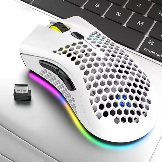 BM600 Wireless Luminescent Mouse - Ergonomic Rechargeable Lightweight Design for Desktop and Laptop Gaming E-Sports