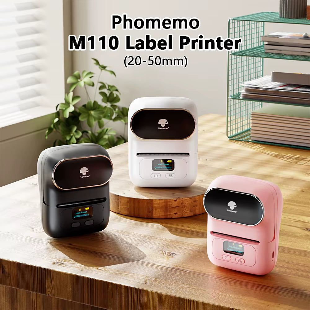 Phomemo M110 Mini Portable Thermal Label Printer - Self-Adhesive Sticker and Price Tag Printer