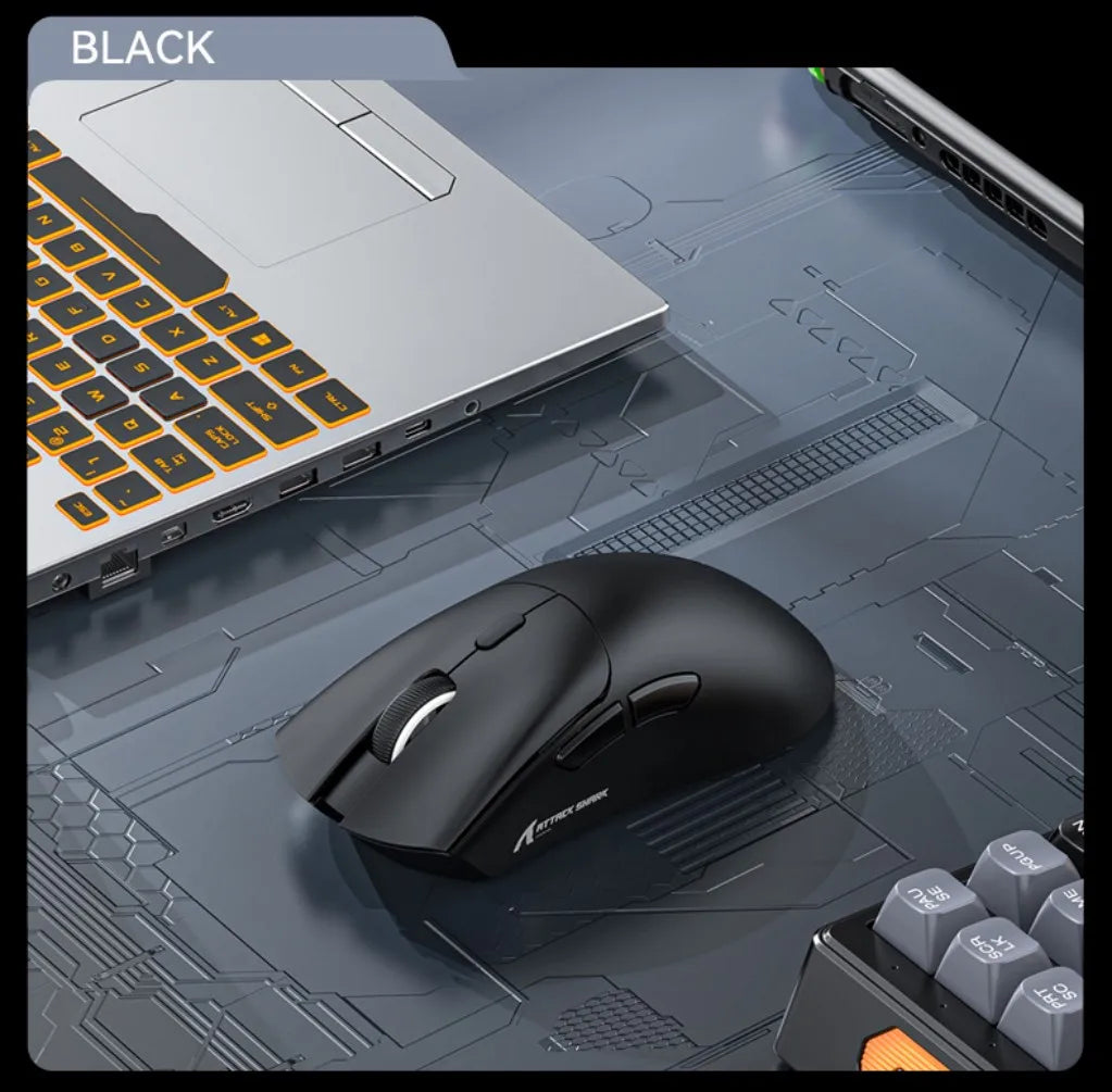 Attack Shark R1 Wireless Gaming Mouse 1000Hz 18000DPI PAW3311 Tri-Mode Connection Macro Programmable Ergonomic Game Mice for PC