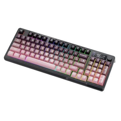 M96 FREEWOLF Multi-Device Gaming Keyboard 2000mAh BatteryErgonomic Colored Light Compatible for Windows/Mac