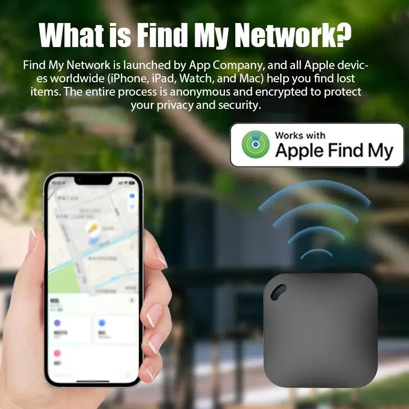 Smart Bluetooth GPS Tracker Compatible with Apple Find My App - MFI Certified Anti-Lost Reminder Device for Keys, Pets, and Children