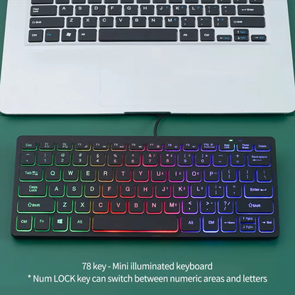 Portable Wired Mini Keyboard for Laptops and Computers - External Computer Accessory