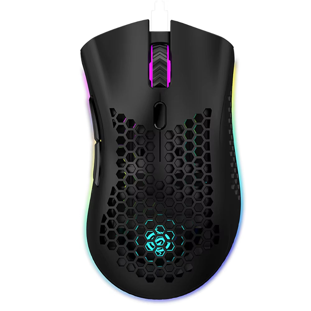 BM600 Wireless Luminescent Mouse - Ergonomic Rechargeable Lightweight Design for Desktop and Laptop Gaming E-Sports