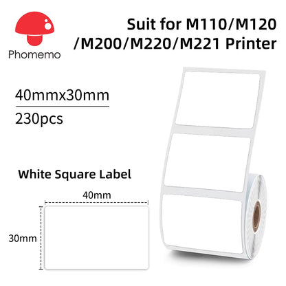 Phomemo M110 Mini Portable Thermal Label Printer - Self-Adhesive Sticker and Price Tag Printer